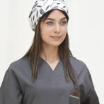 کلاه جراحی سفید طرح پر