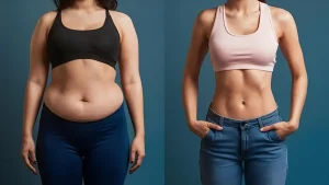 نتایج قبل و بعد از عمل برداشت پوست اضافی شکم