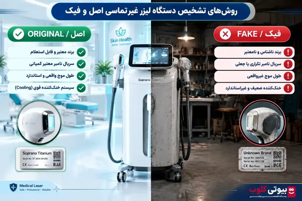 نحوه تشخیص دستگاه لیزر اصل