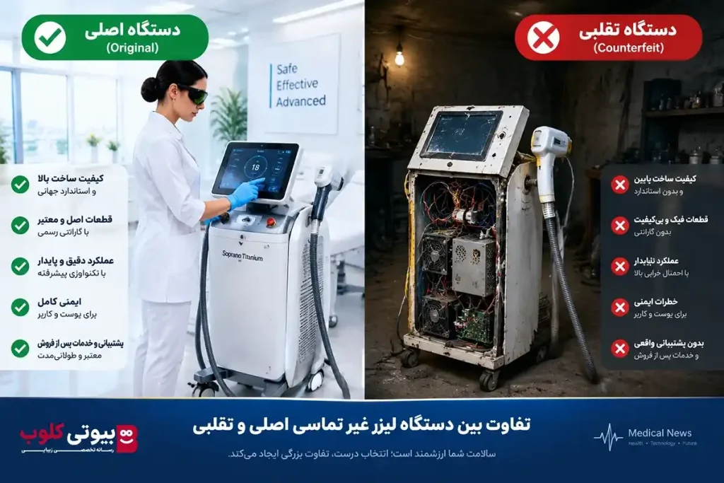 نحوه تشخیص دستگاه لیزر اصل